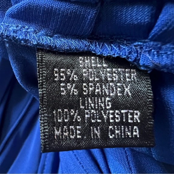 ADRIANNA PAPELL WOMAN Shutter Pleat Jersey Dress Electric Blue Size 16W - Picture 5 of 11